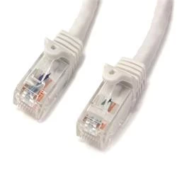 Image of 15m White Gigabit Snagless RJ45 UTP Cat6 Patch Cable - 15 m Patch Cord
