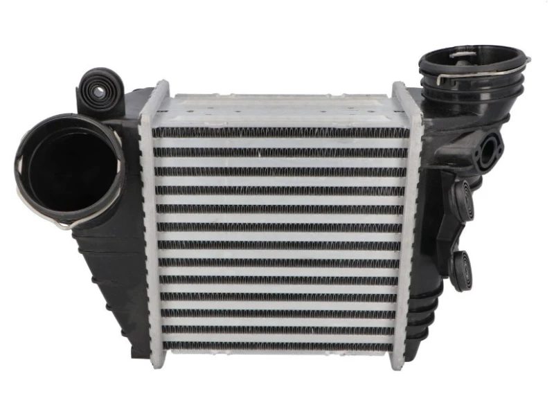 Image of NISSENS 96487 Intercooler ** FIRST FIT ** with quick couplers, Left connector, angled Intercooler,charger (468)
