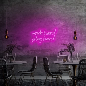 Image of Work Hard Play Hard - Pink Pink Wall Lamp