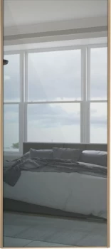 Image of Wickes Sliding Wardrobe Door Maple Frame Mirror - 2220 x 762mm