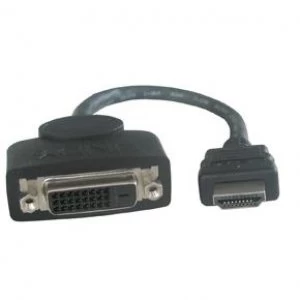 Image of Lindy 41227 video cable adapter 0.2 m DVI-D HDMI Black
