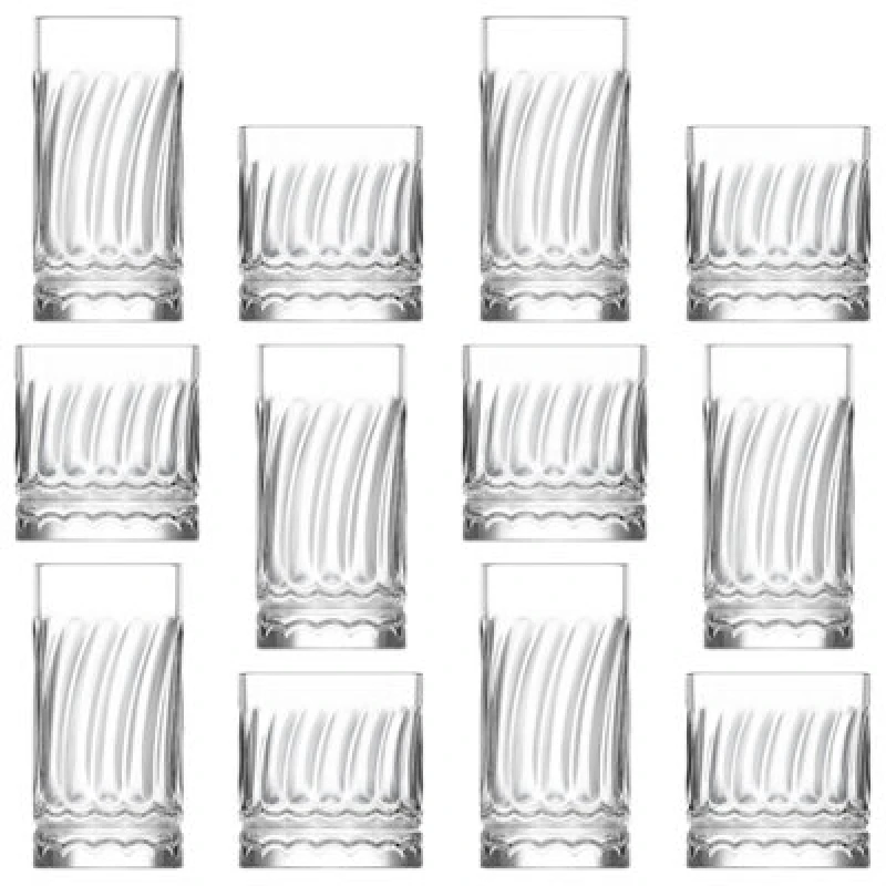 Image of Lav 12 Piece Wave Glassware Set