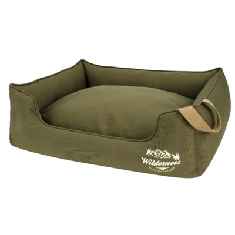 Image of Snug & Cosy Pets Snug And Cosy Wilderness Olive Rectangle Bed 107Cm