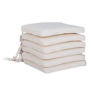 Image of Outsunny Outdoor Seat Cushion Set 84B-307BK Polyester, Cotton Cream White
