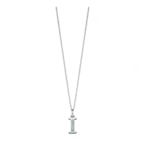 Image of Beginnings Sterling Silver Art Deco Initial I Cubic Zirconia Pendant P4731C
