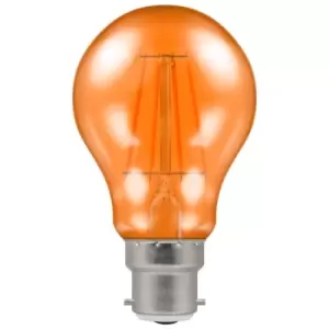 Image of Crompton Lamps LED GLS 4.5W B22 Harlequin IP65 Orange Translucent