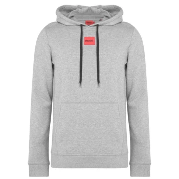 Image of Hugo Boss Daratschi 212 Red Patch Logo Pullover Hoodie Grey Size M Men
