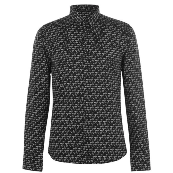 Image of Hugo Ero3 Pattern Shirt - Black