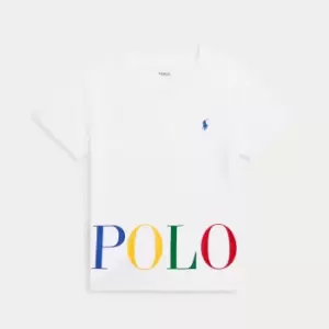 Image of Ralph Lauren Boys Short Sleeve Multi Logo T-Shirt - White - 6 Years