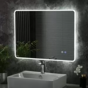 Image of LED Minimal Bathroom Mirror 80(w) x 60cm(h) Dimmable With Anti-Fog