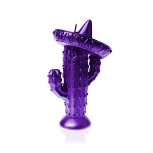 Image of Violet Metallic Cactus Sombrero Candle