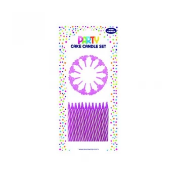 Image of Cake Candle Set Pink Pack of 6 12630-P-OBB