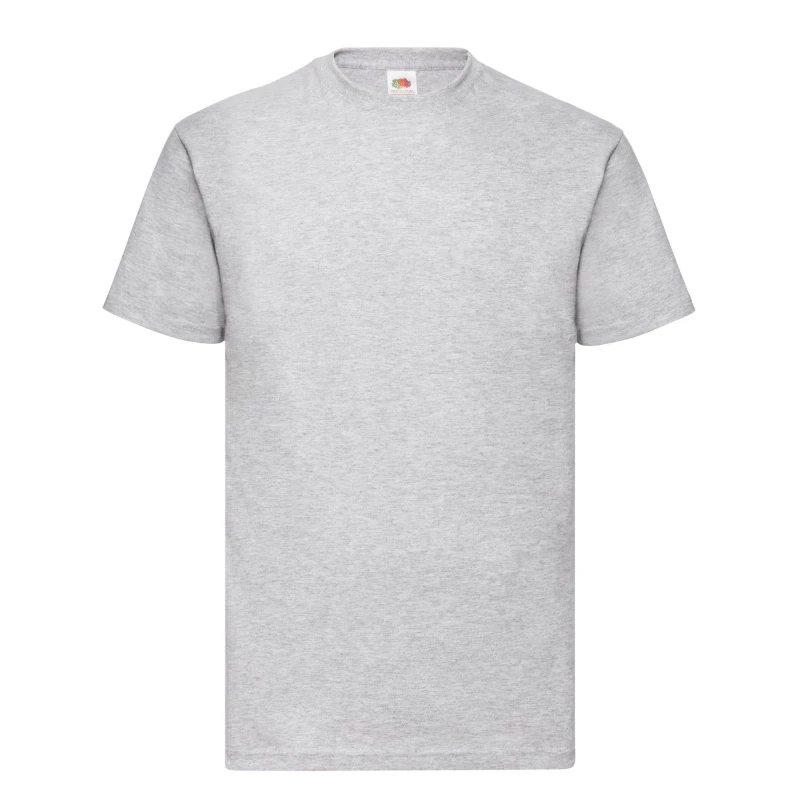 Image of Fruit Of The Loom Fruit of the Loom Men Value Heather T-Shirt in Grey Size: Small Grey S Male 5063470441679