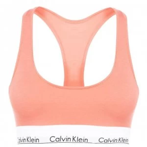 Image of Calvin Klein Modern Cotton Logo Bralette - Orange GPT