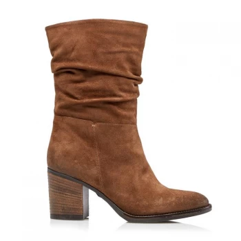 Image of Dune London Rosa Calf Boots - Taupe Suede