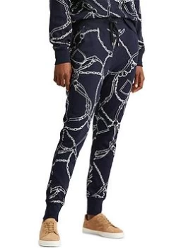 Image of Lauren By Ralph Lauren Printed Jogger - Navy/Cream