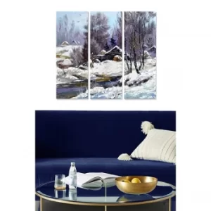 Image of MDF16767919 Multicolor Decorative MDF Painting (3 Pieces)