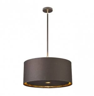 Image of 1 Light Round Ceiling Pendant Brown, Brass, E27
