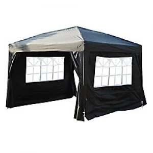 Image of OutSunny Pop Up Gazebo Black Water proof Outdoors 225mm x 1210 mm x 225 mm