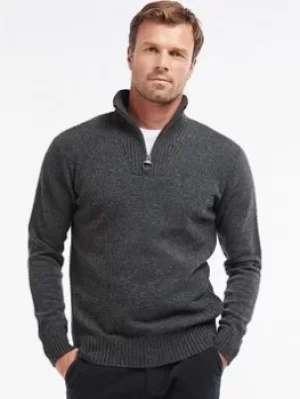 Image of Barbour Essential Lambswool Half Zip, Charcoal Size XL Men