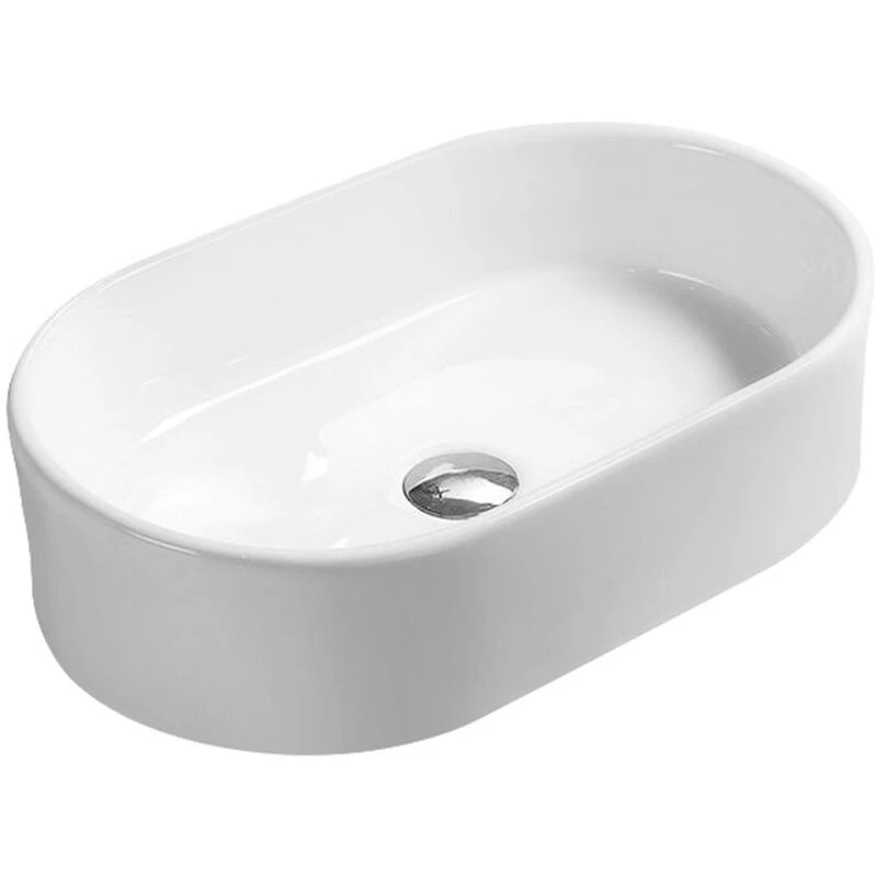 Image of nuie Oval Basin 565 x 350 x 145, White NBV169