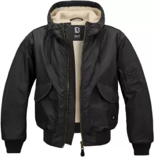 Image of Brandit CWU Hooded Jacket, black, Size L, black, Size L