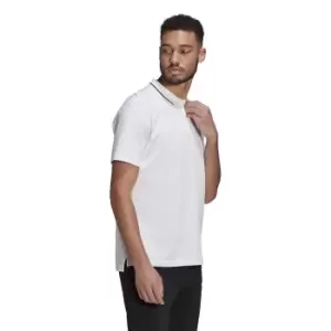 Image of Cotton Mix Polo Shirt with Short Sleeves and Small Logo
