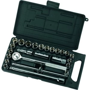Image of Wickes Carbon Steel 25 Piece Socket Set