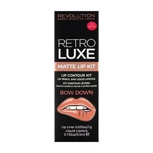 Image of Makeup Revolution Retro Luxe Kits Matte Bow Down Nude