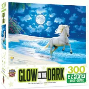 Image of Masterpieces Puzzle Glow in the Dark Moonlit Dance Ez Grip Puzzle 300 piece jigsaw puzzle