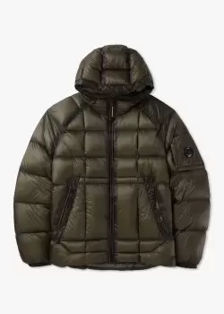 Image of C.P. Company Mens D.D.Shell Hooded Down Jacket In Olive Night