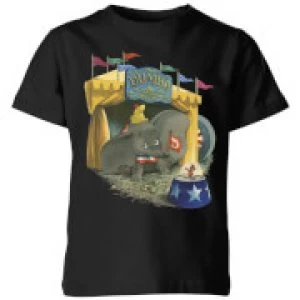 Image of Dumbo Circus Kids T-Shirt - Black - 3-4 Years