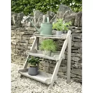 Image of Indoor Outside Aldsworth Plant Pot Shelf Stand Spruce Wood - Garden Trading