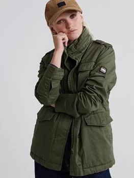 Image of Superdry Amelia Rookie Icon Jacket - Green, Size 6, Women