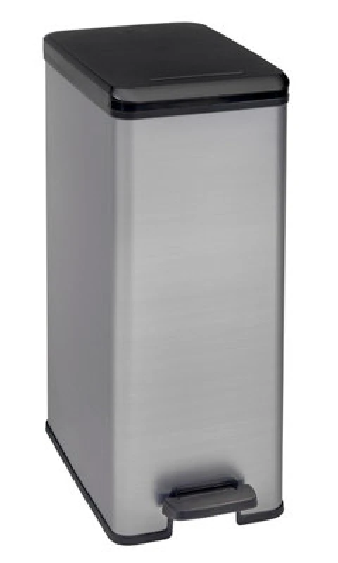 Image of Keter Curver Deco Slim Bin Pedal 40L, Silver