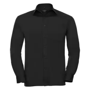 Image of Russell Collection Mens Long Sleeve Shirt (17) (Black)