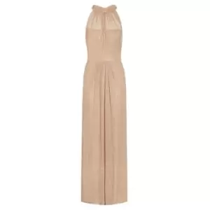 Image of Adrianna Papell Metallic Mesh Gown - Gold