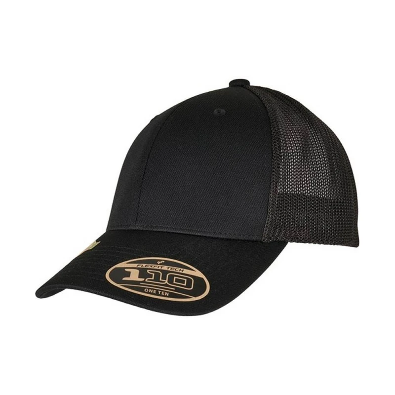 Image of Flexfit Mens Alpha Shape Trucker Cap in Black Male One Size
