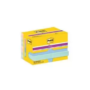 Image of Post-it Super Sticky Notes 47.6x47.6mm 90 Sheets Soulful Pack of 12