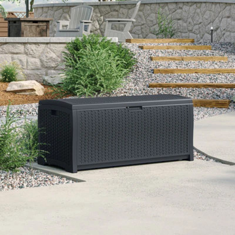 Image of Suncast Missouri 276L Storage Box - Cyberspace Grey DBW7300C