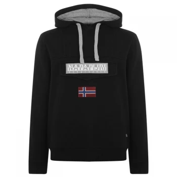 Image of Napapijri Burgee Logo Hoodie - Black