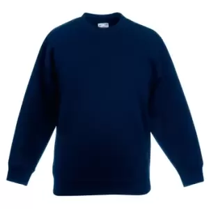 Image of Fruit Of The Loom Kids Unisex Classic 80/20 Set-In Sweatshirt (5-6) (Deep Navy)