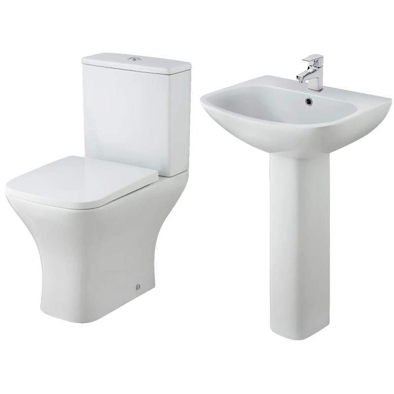 Image of Balterley Ava Toilet 545 Basin Pedestal White