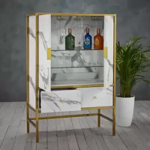Image of Monaco Wine Cocktail Cabinet White
