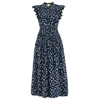 Image of Jolie Moi Frill Shoulder Maxi Dress - Dark Teal