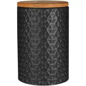 Image of Geome Dolomite and Matt Black Tri Canister - Premier Housewares