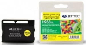 Image of HP933XL Yellow Remanufactured Ink Cartridge by JetTec H933YXL