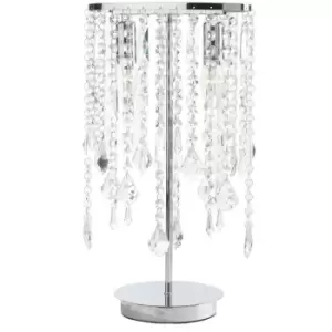 Image of Onli Laila Crystal Glass Table Lamp, Chrome