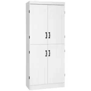 Image of Homcom Kitchen Cupboard Storage Cabinet W/ 4 Doors And Adjustable Shelveswhite