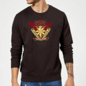 Image of Captain Marvel Protector Of The Skies Sweatshirt - Black - XL
